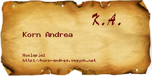 Korn Andrea névjegykártya